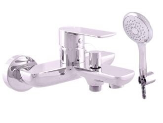 Vanová baterie RAV SLEZÁK Vltava se sprchovým setem 150 mm chrom VTE454.5/1