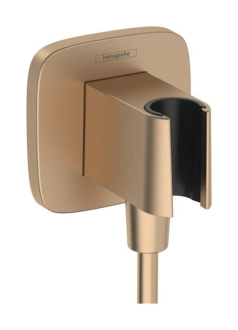 Podomítkový vývod Hansgrohe FixFit Q se zpětným ventilem kartáčovaný bronz 26887140