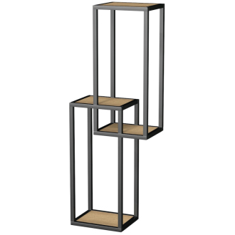 OXO ALU 44x119cm police, černá, LTD OXOALU44119B