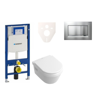 Cenově zvýhodněný závěsný WC set Geberit do lehkých stěn / předstěnová montáž+ WC Villeroy & Boch Omnia Architectura 111.300.00.5NB7
