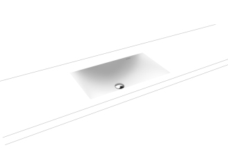 Zápustné umyvadlo Kaldewei Silenio 3047 63,4x39,1 cm alpská bílá bez otvoru pro baterii, bez přepadu 906006313001