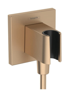 Podomítkový vývod Hansgrohe FixFit E se zpětným ventilem kartáčovaný bronz 26889140