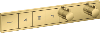 Vanová baterie Hansgrohe RainSelect bez podomítkového tělesa leštěný vzhled zlata 15381990