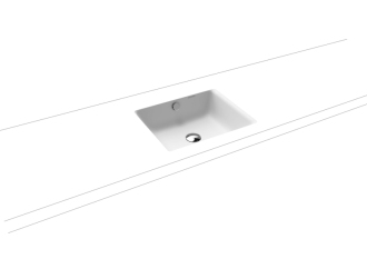 Zápustné umyvadlo Kaldewei Puro 3159 46x38,5 cm alpská bílá bez otvoru pro baterii 900906003001